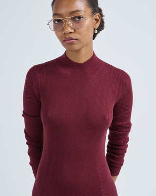 rib godet dress