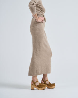 rib split skirt