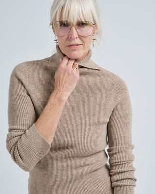 rib split turtleneck