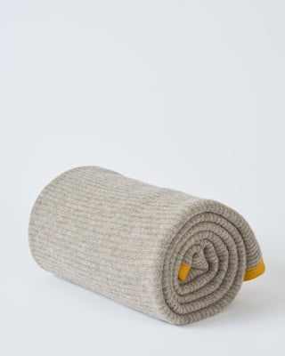 ribbed knit yak down throw