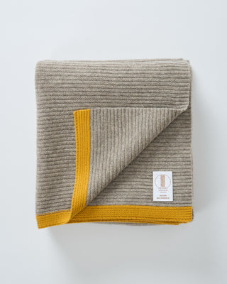 ribbed knit yak down throw