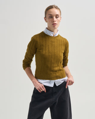 ribbed long sleeve sweater