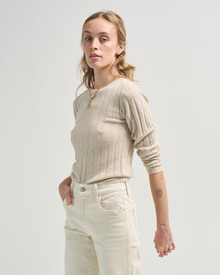 ribbed long sleeve sweater