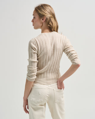 ribbed long sleeve sweater