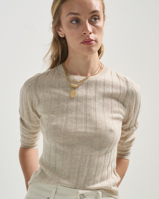 ribbed long sleeve sweater
