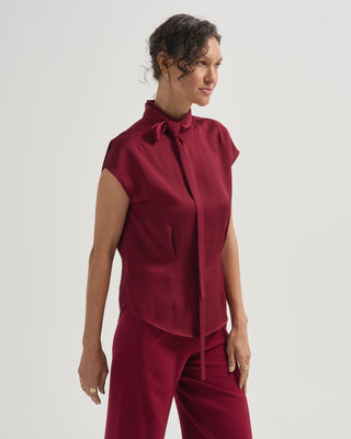 ribbon neck blouse