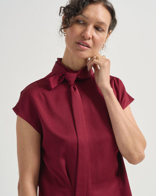 ribbon neck blouse