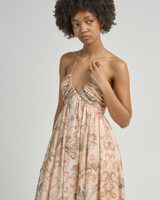 roselight halter maxi dress