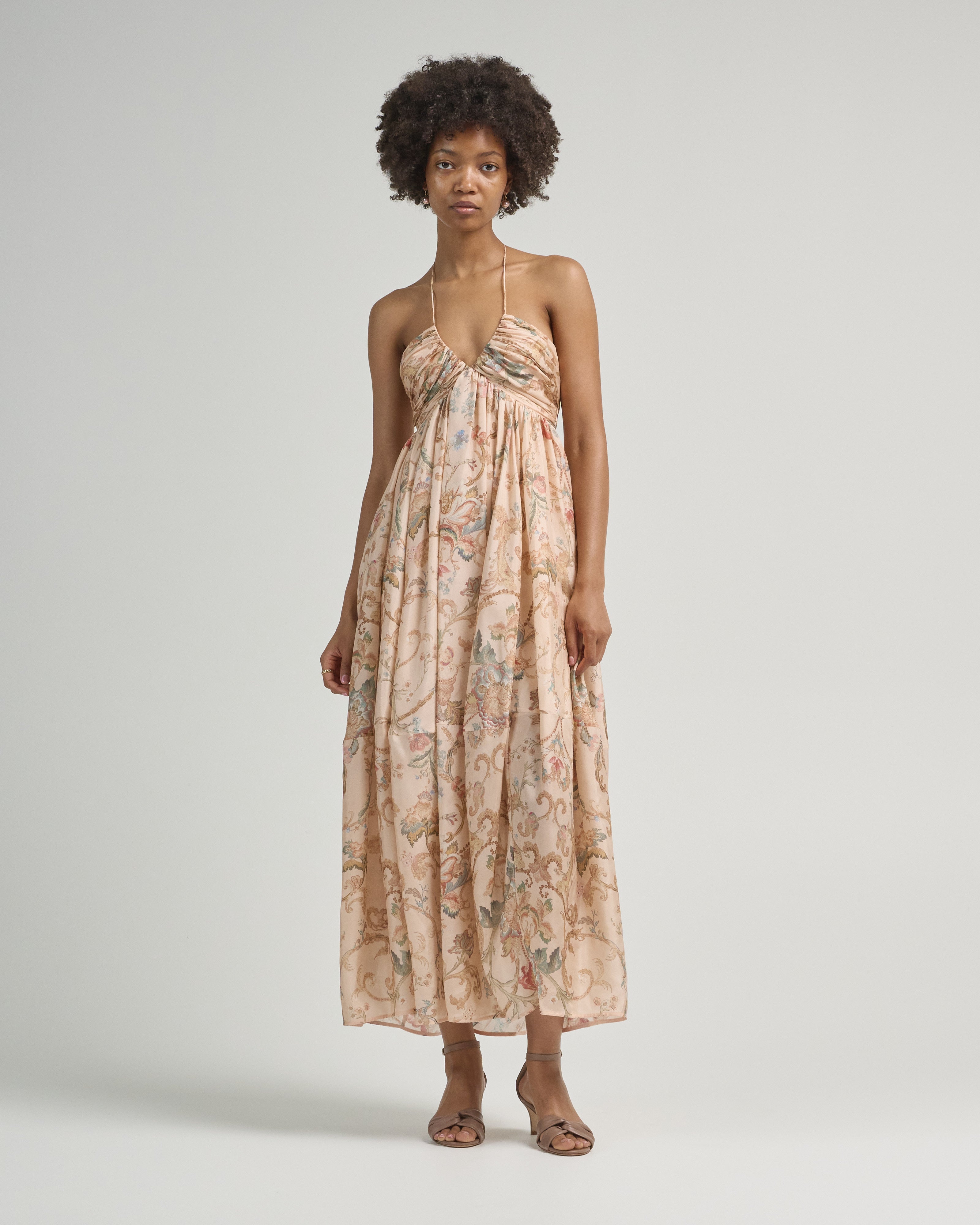 Zimmermann Anneke Swing Maxi Dress Indigo Paisley