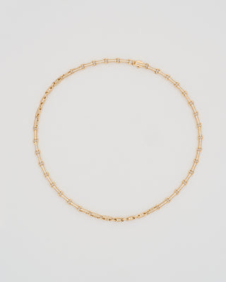round rectangle link necklace