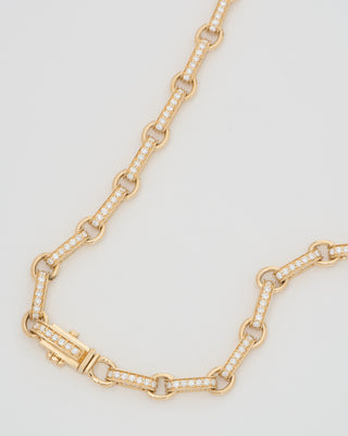 round rectangle link necklace