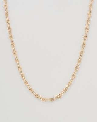round rectangle link necklace