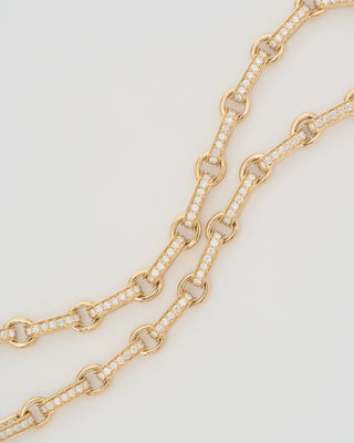 round rectangle link necklace