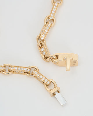 round rectangle link necklace