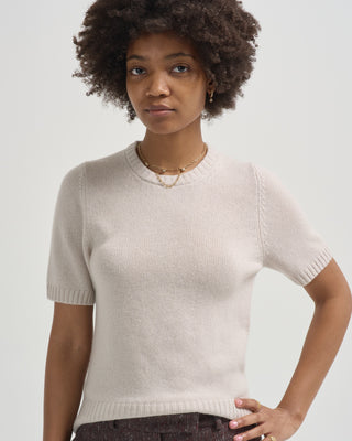 roundneck short sleeve sweater