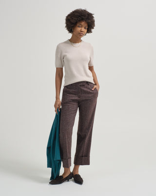 roundneck short sleeve sweater