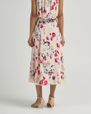 rowan silk midi skirt