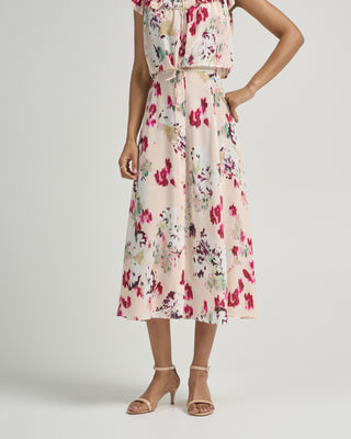 rowan silk midi skirt
