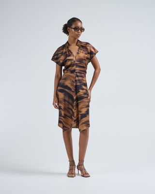 ruched stella dress blur cosmo