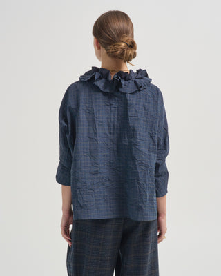 ruffle neck shirt