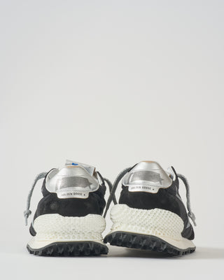 running marathon suede toe and spur printed star laminated heel sneaker