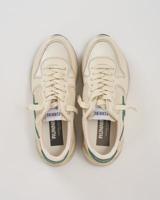 running sole nylon upper nappa toe leather star and heel sneaker