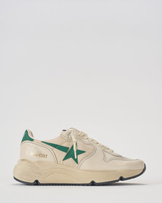 running sole nylon upper nappa toe leather star and heel sneaker
