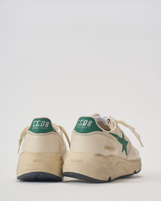 running sole nylon upper nappa toe leather star and heel sneaker