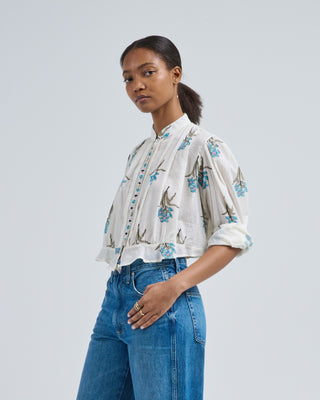 ryland sky mist flower shirt