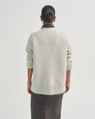 saddle sleeve cardigan with patch pockets