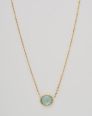 sage green tourmaline pendant necklace