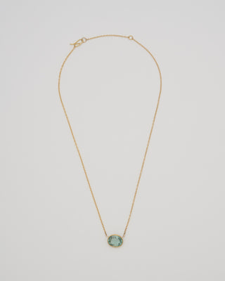 sage green tourmaline pendant necklace