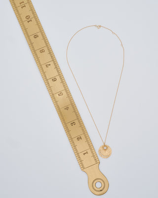 sapphire sun & moon medal necklace