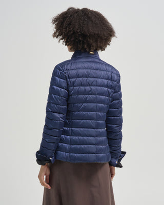 sateen nylon quilted blazer