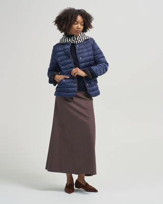 sateen nylon quilted blazer