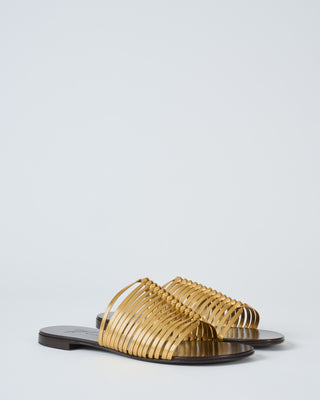 savoia martinikalam flat gold sandal