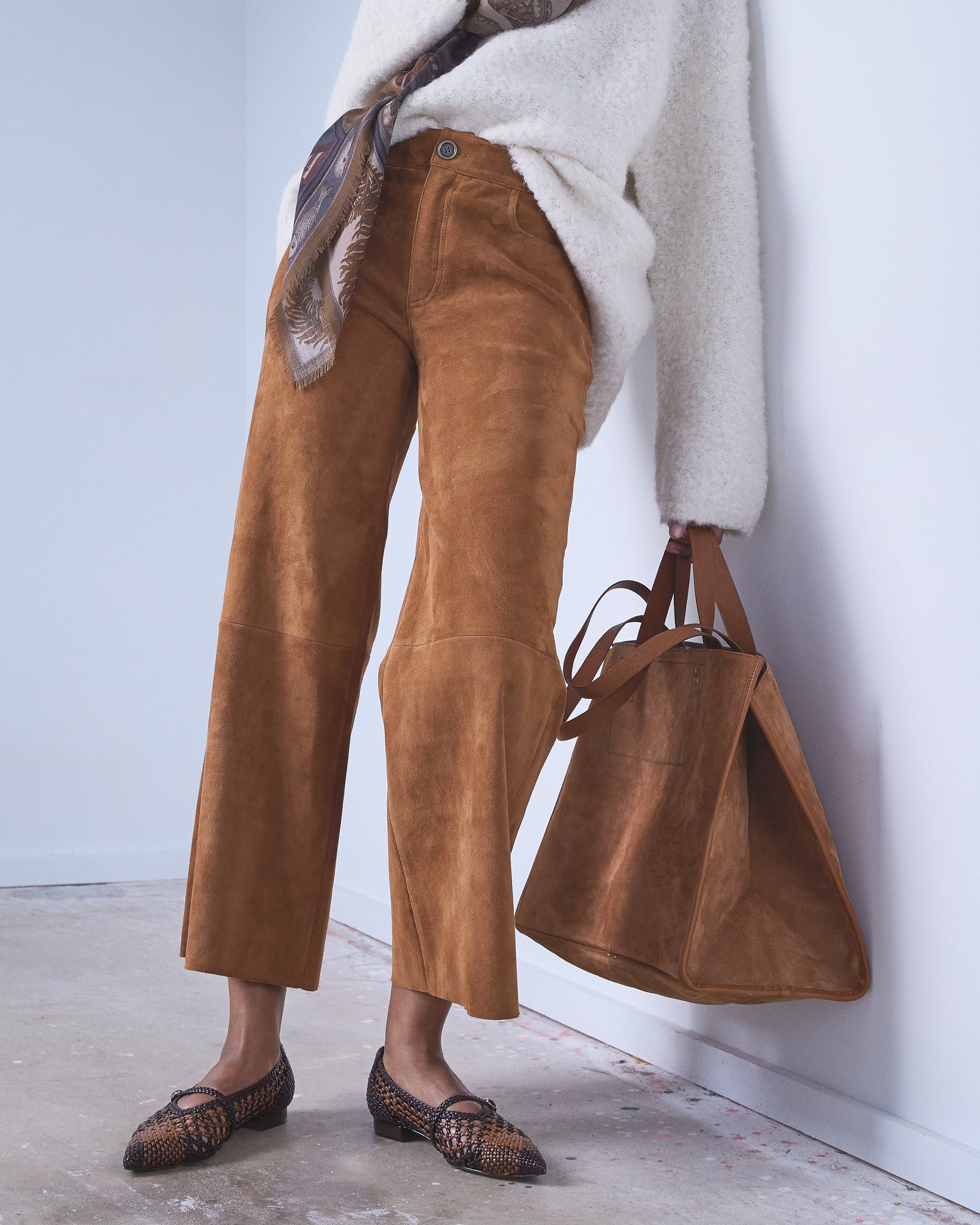 R13 Kick Fit Corduroy Pant Tan Leopard