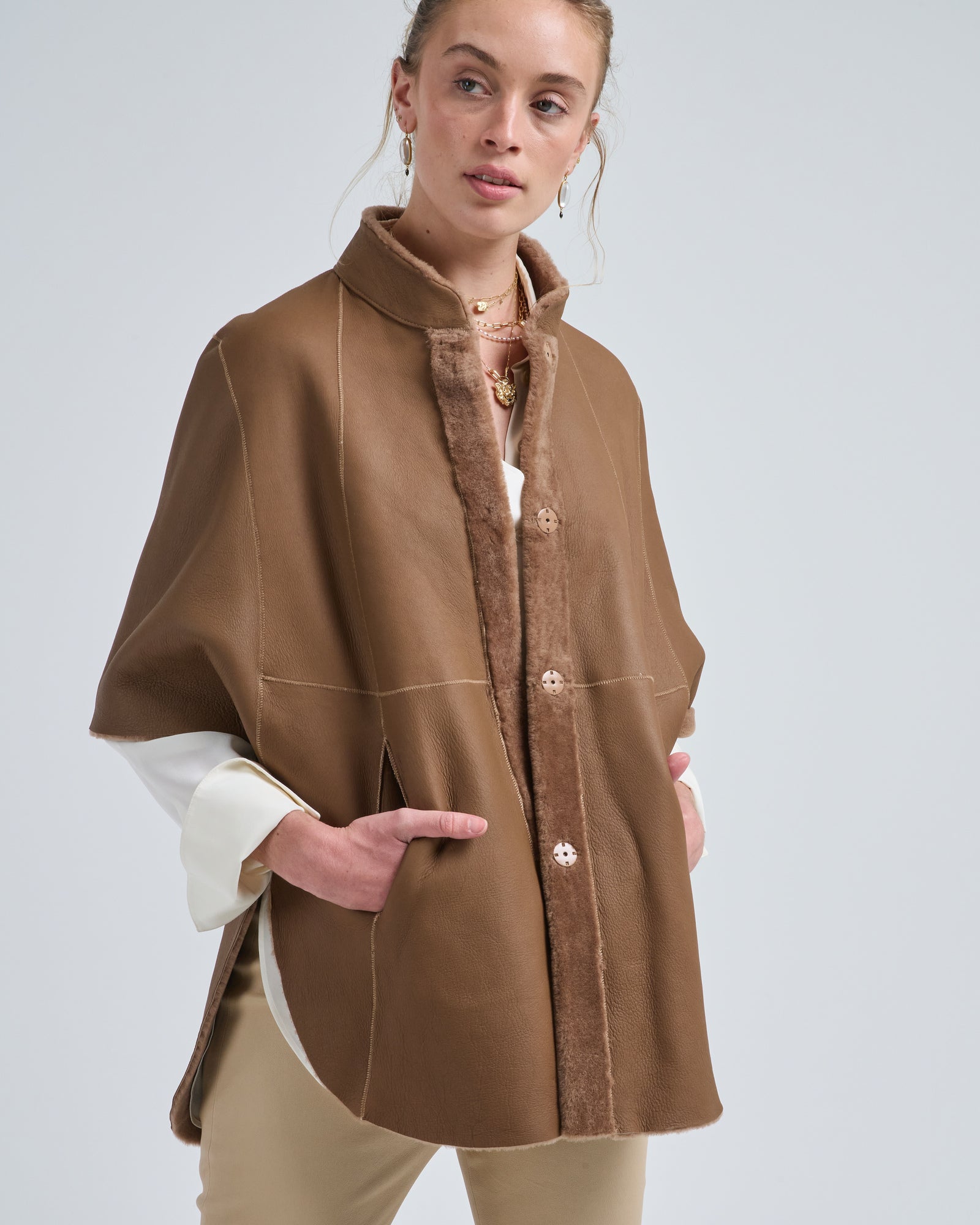 HERNO ボアコート　CURLY FAUX FUR OVERSIZE FIT アウトレット】HERNO ヘルノ シングルコート/ボアコート/CURLY