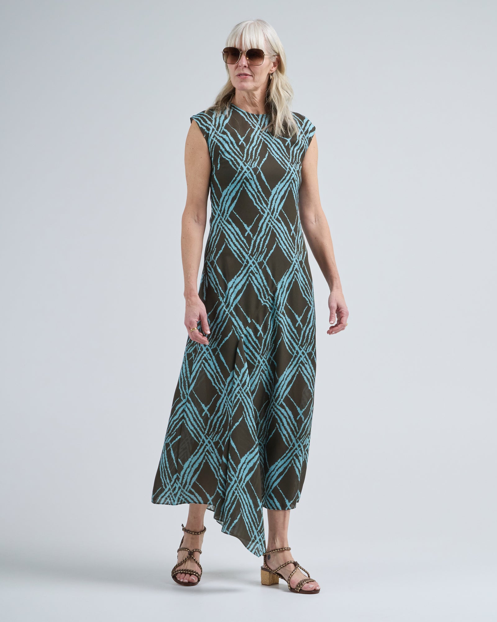 Toteme Front-Split Satin Midi Skirt Navy