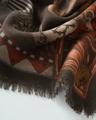 secrets of the bison wool/silk square scarf