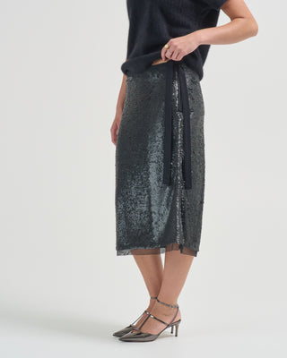 sequin midi skirt