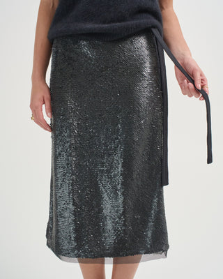 sequin midi skirt
