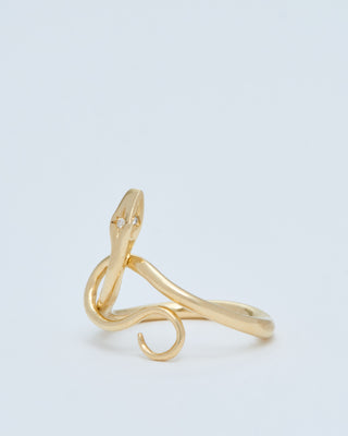 serpent ring with diamonds