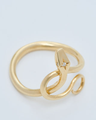 serpent ring with diamonds