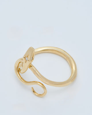 serpent ring with diamonds