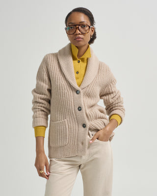 shawl collar cardigan