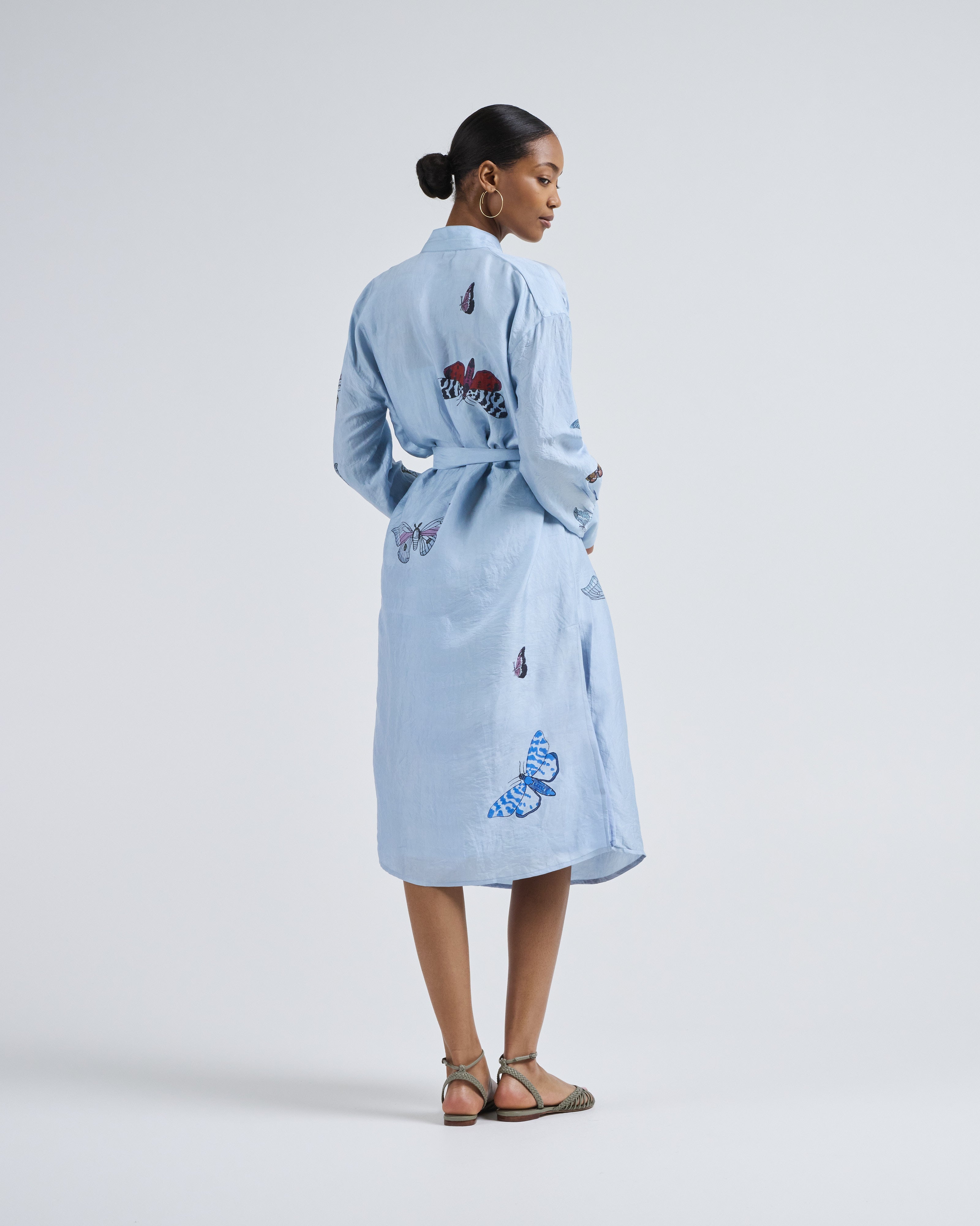 blue bohemia dress Alix Of Bohemia Shawna Powder Butterfly Dress Blue