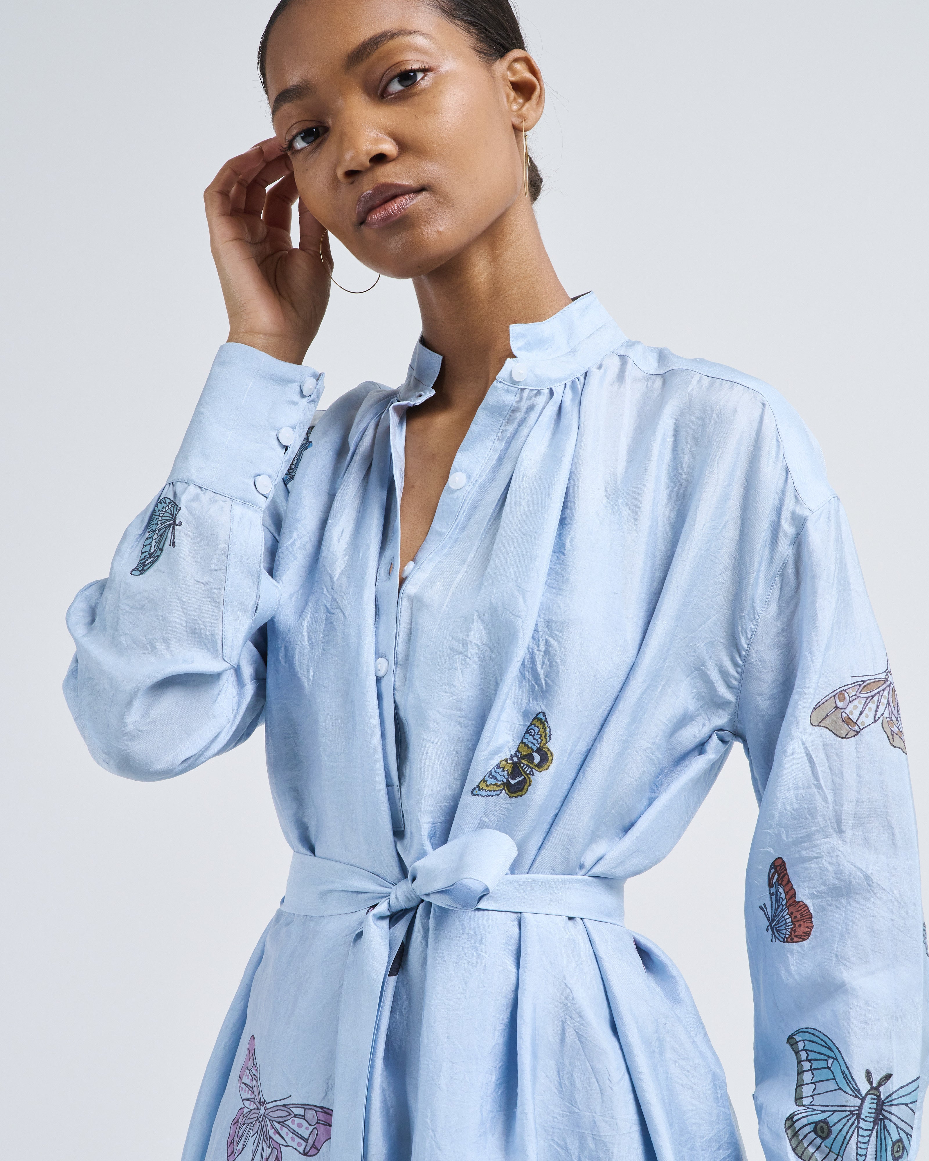 Alix Of Bohemia Shawna Powder Butterfly Dress Blue Alix Of Bohemia Shawna Powder Butterfly Dress Blue