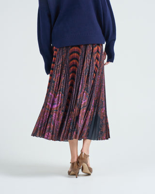 shayna high waist pleated midi skirt