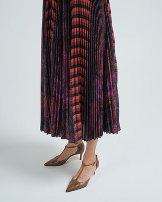 shayna high waist pleated midi skirt